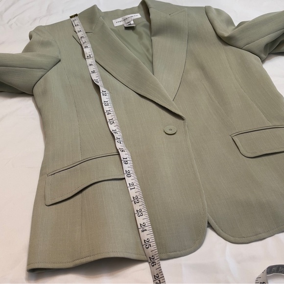 Jones NY Light Sage Green Blazer PantSuit 2Pc Set Sz 12 NWT High Waist Loose Fit - Picture 10 of 16